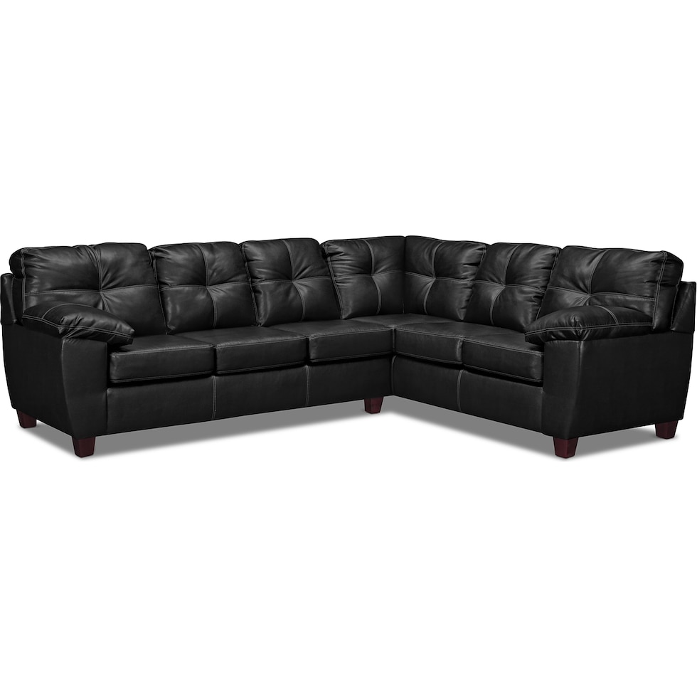 ricardo onyx black  pc sectional   