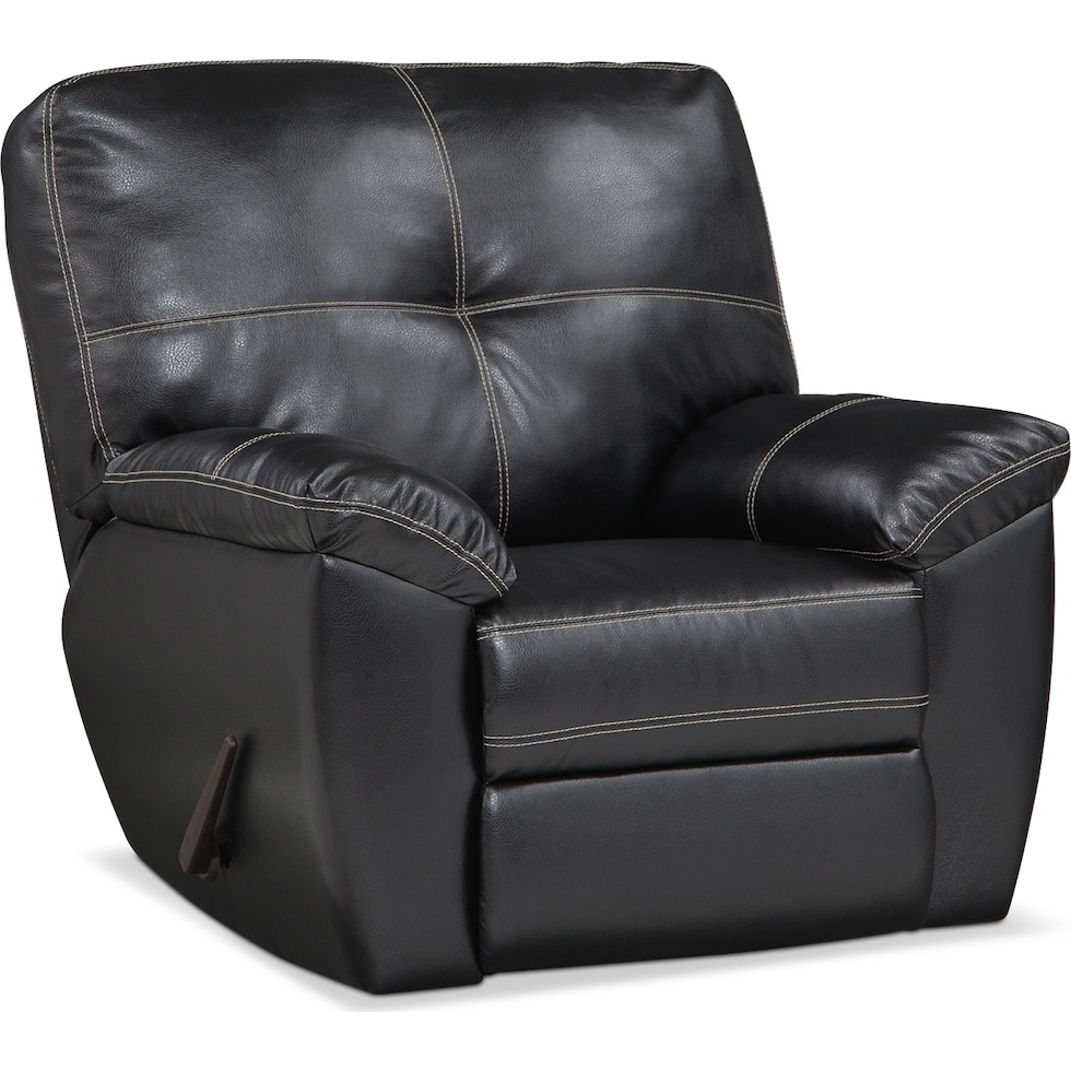 ricardo onyx black glider recliner   