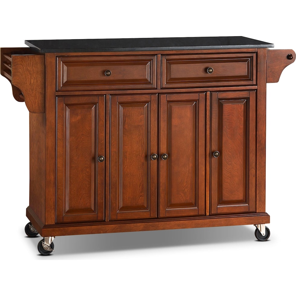 richmond dark brown kitchen cart   