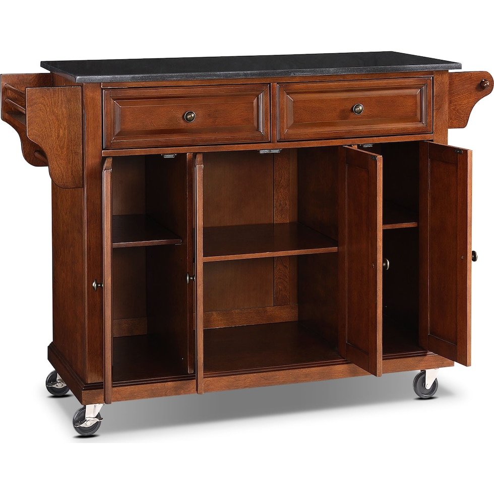 richmond dark brown kitchen cart   