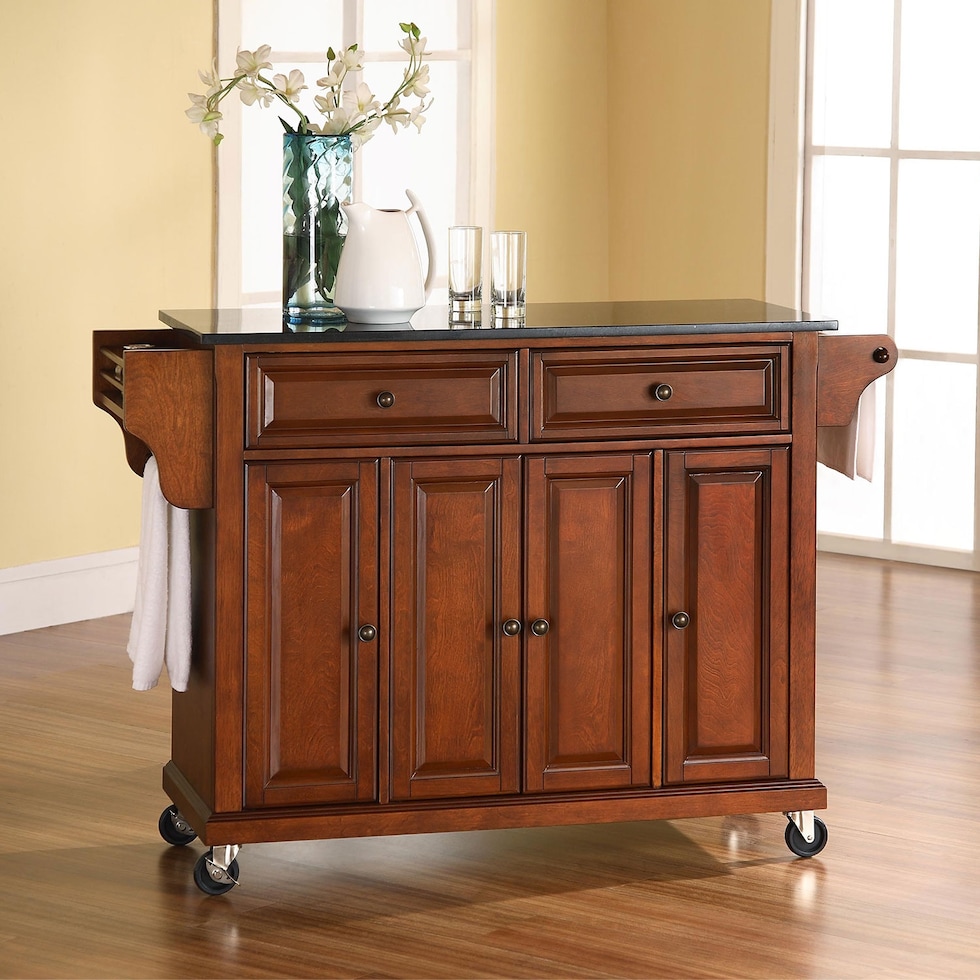 richmond dark brown kitchen cart   