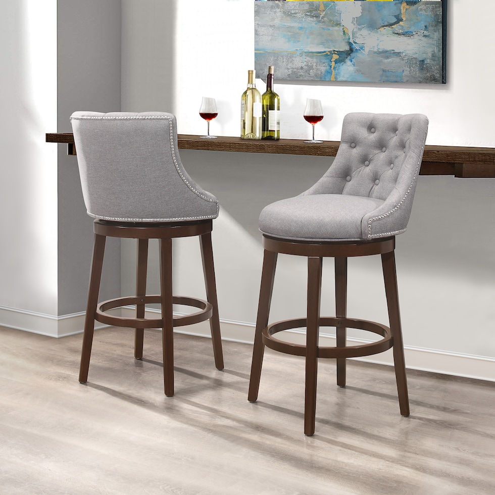 rickton gray bar stool   