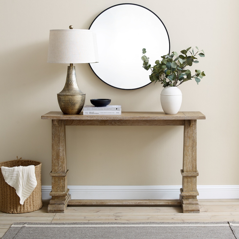 ridgeline dark brown console table   