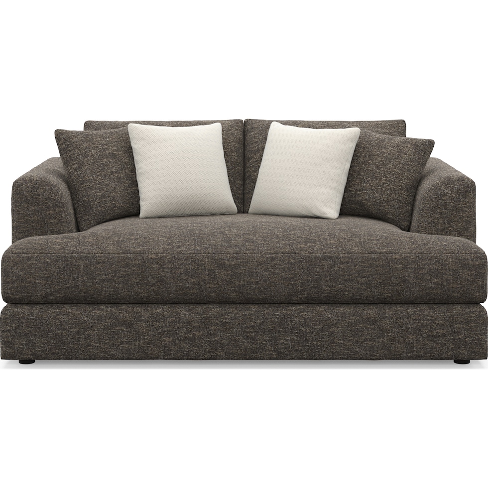 ridley dark brown loveseat   