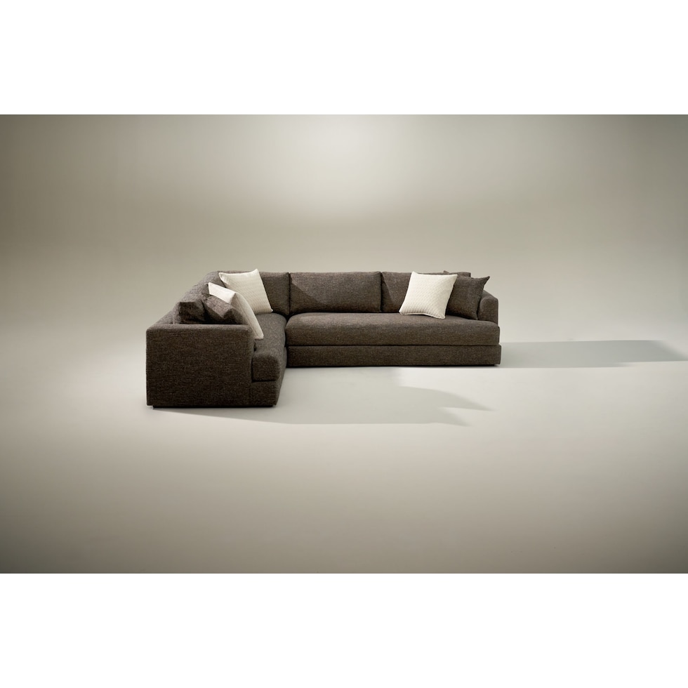 ridley dark brown sectional   