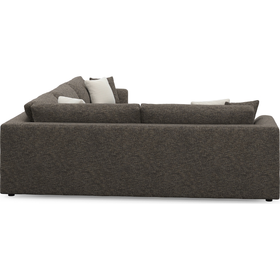 ridley dark brown sectional   