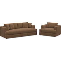 ridley dark brown sectional   