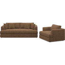 ridley dark brown sectional   