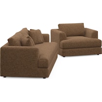 ridley dark brown sectional   