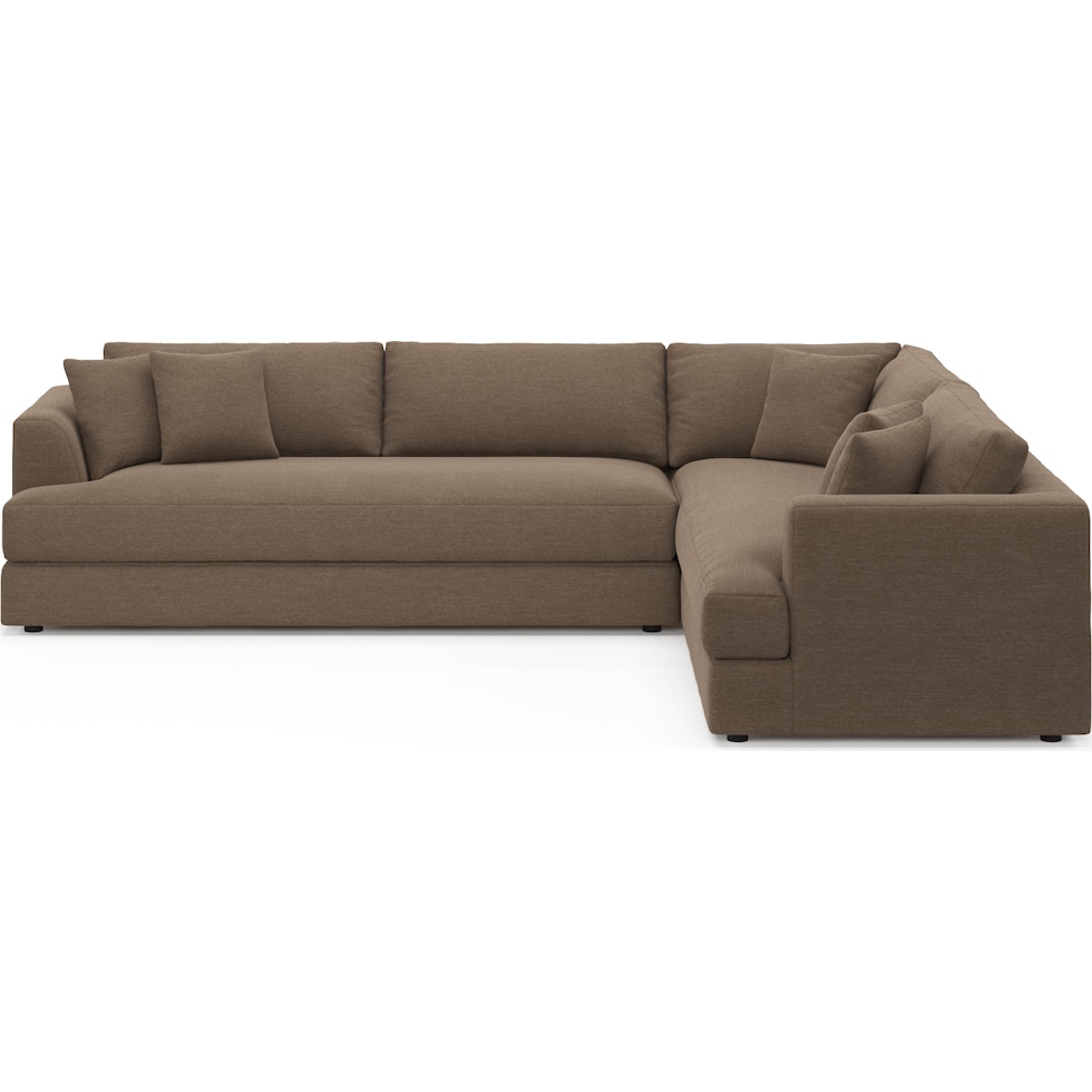 ridley dark brown sectional   