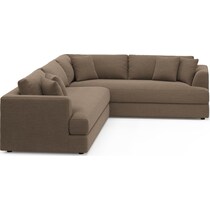 ridley dark brown sectional   