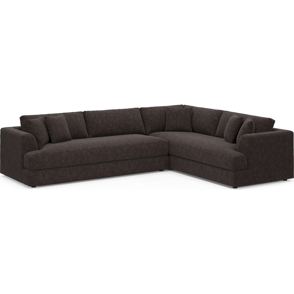 ridley dark brown sectional   