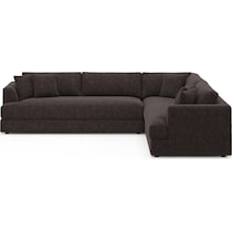 ridley dark brown sectional   