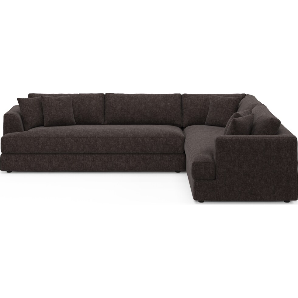 ridley dark brown sectional   