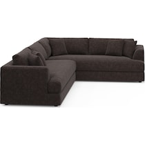 ridley dark brown sectional   