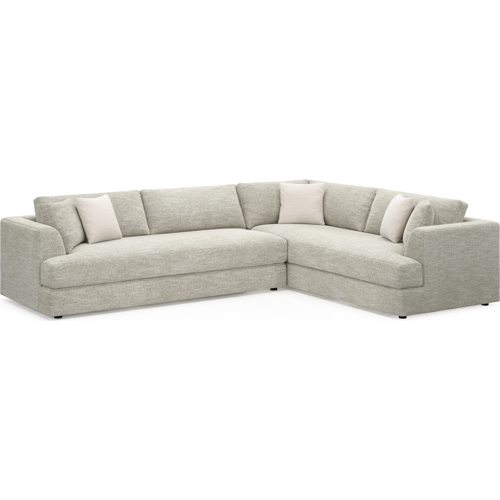 ridley white sectional   