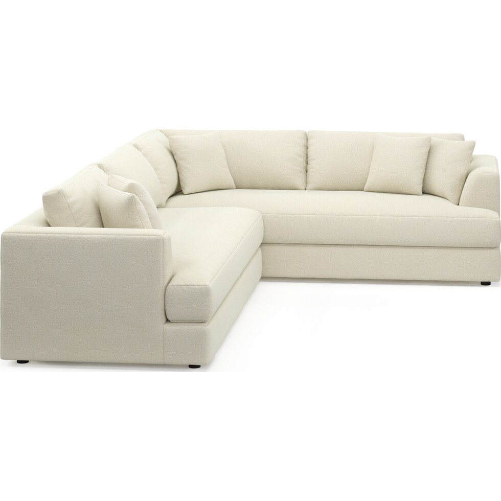 ridley white sectional   