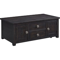 riele dark brown coffee table   