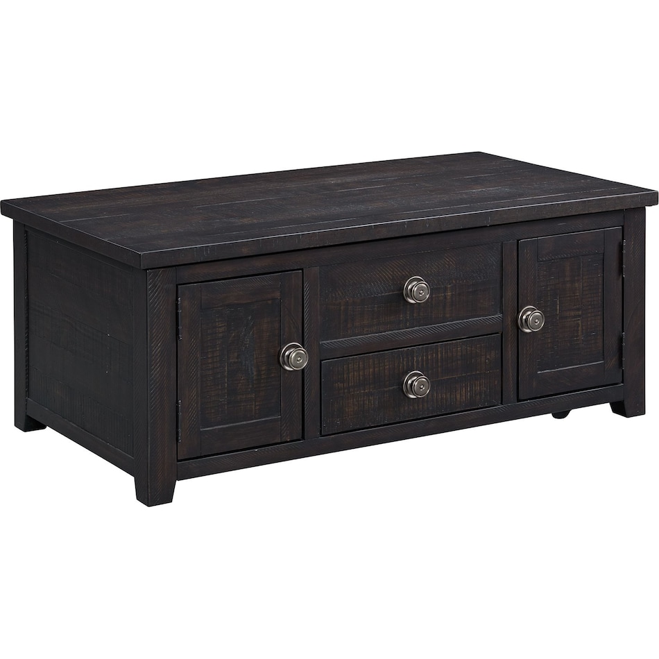 riele dark brown coffee table   