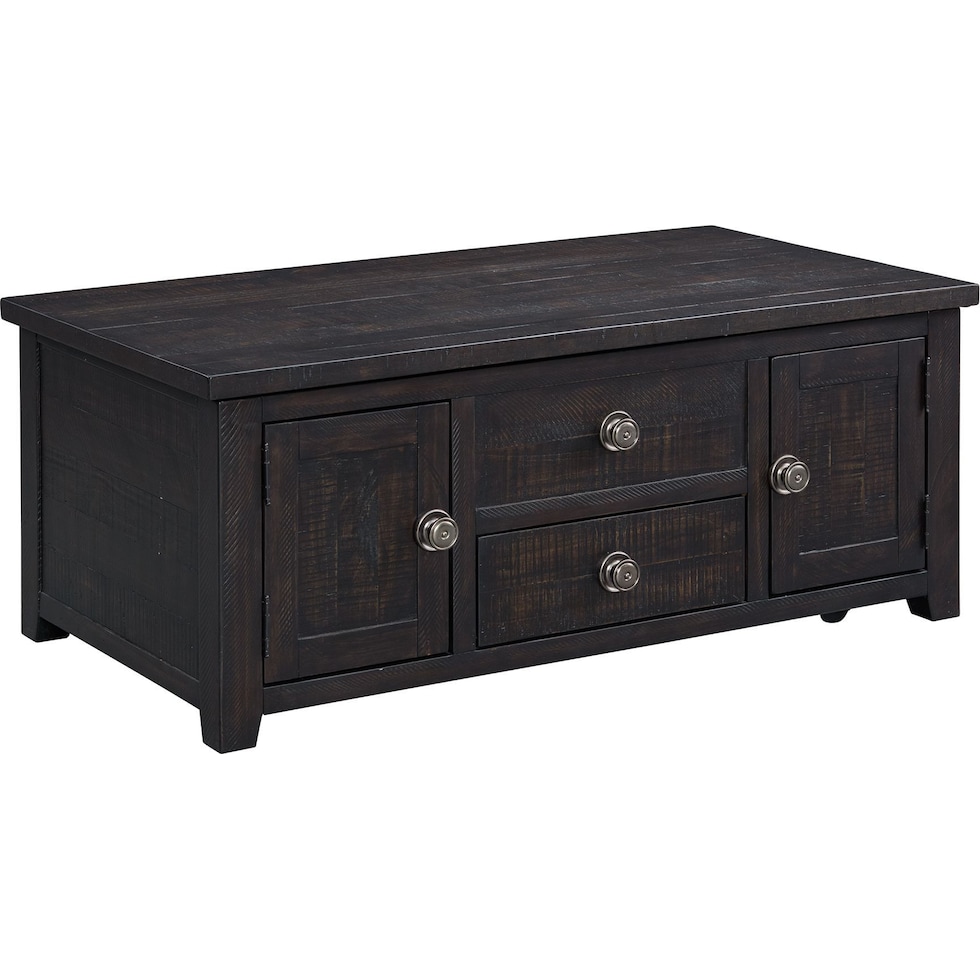 riele dark brown coffee table   