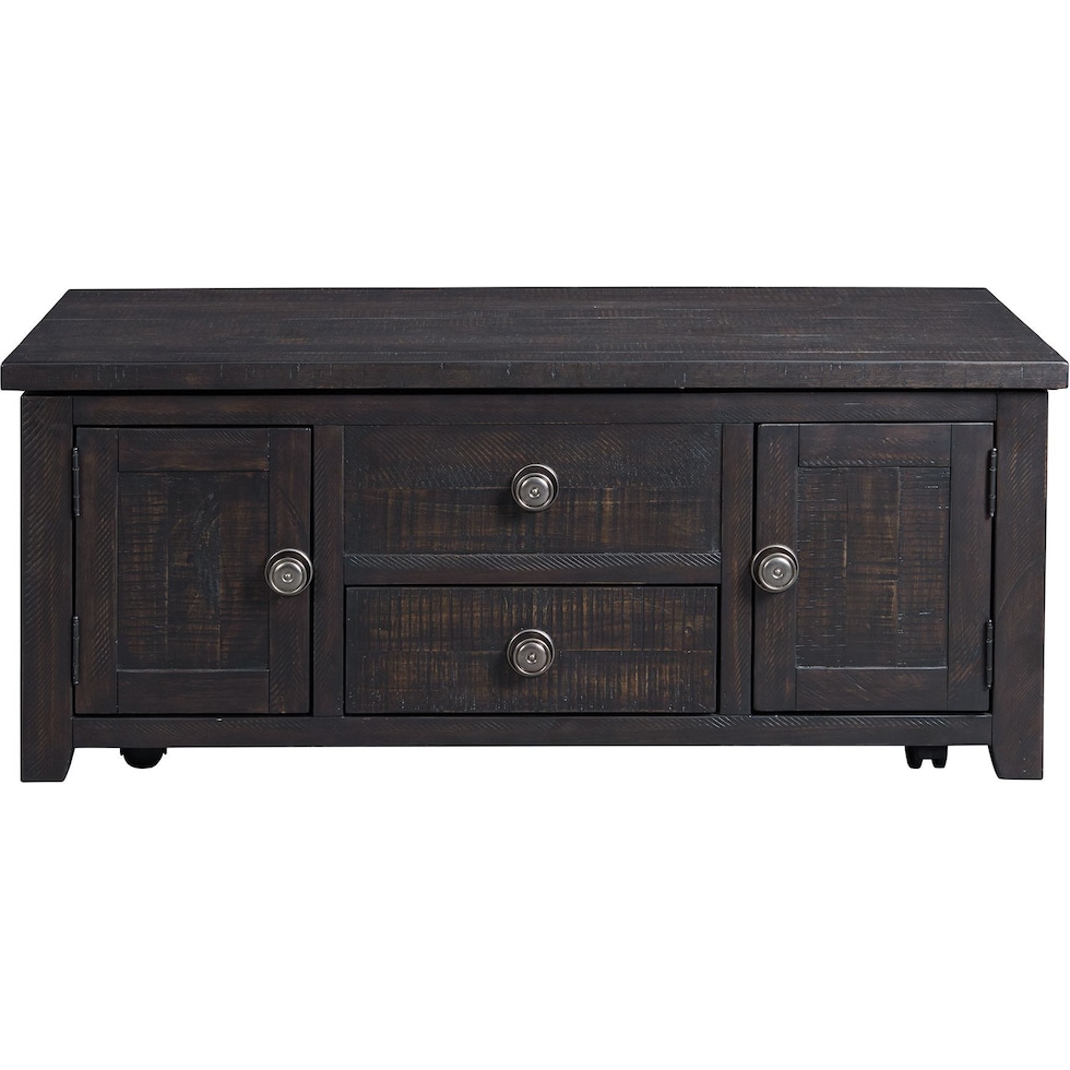 riele dark brown coffee table   