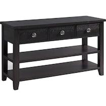 riele dark brown console table   