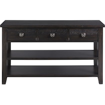 riele dark brown console table   