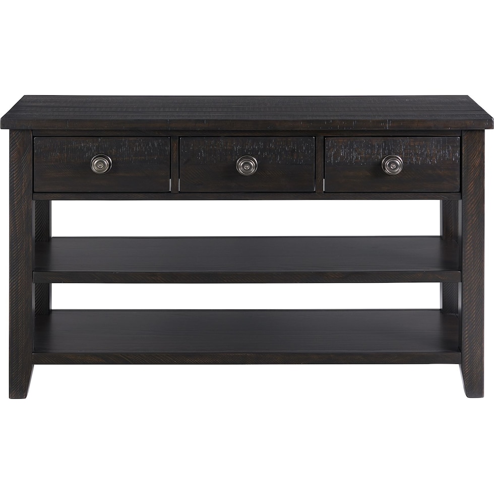 riele dark brown console table   