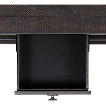 riele dark brown console table   