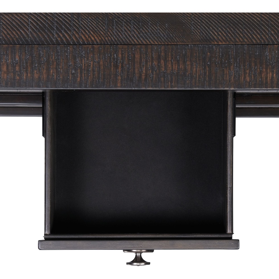 riele dark brown console table   