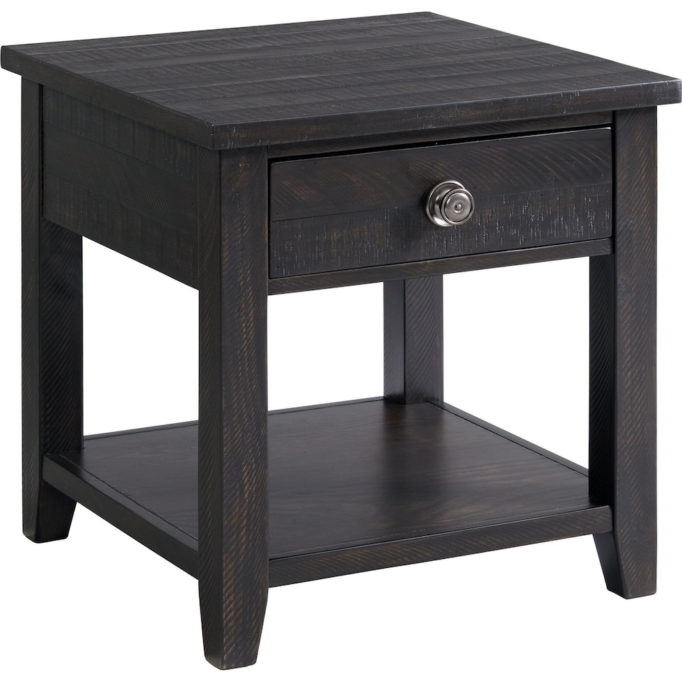 riele dark brown end table   