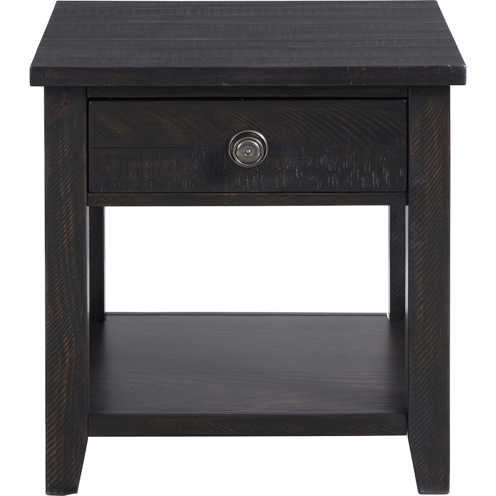 riele dark brown end table   