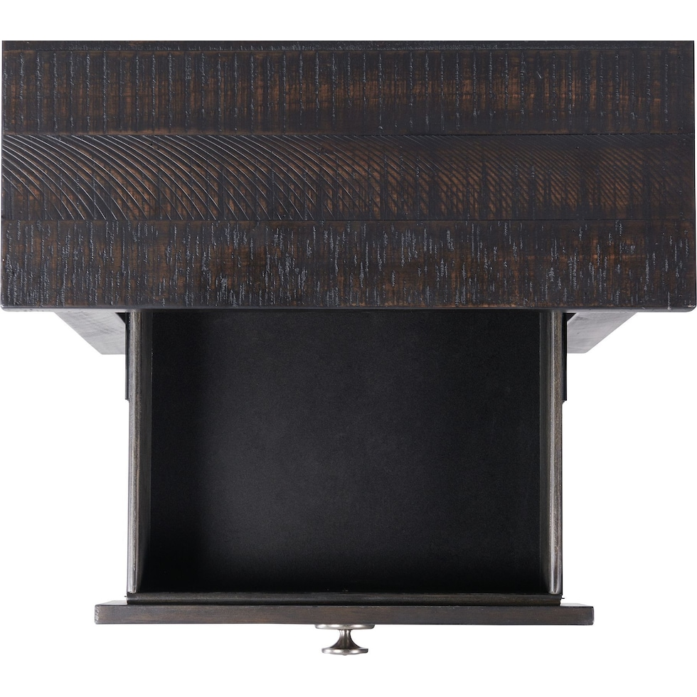 riele dark brown end table   