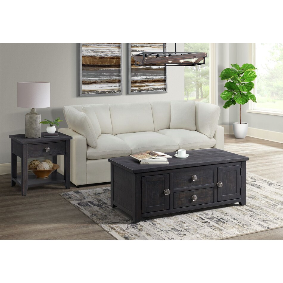 riele dark brown sofa table   