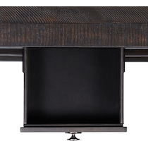 riele dark brown sofa table   