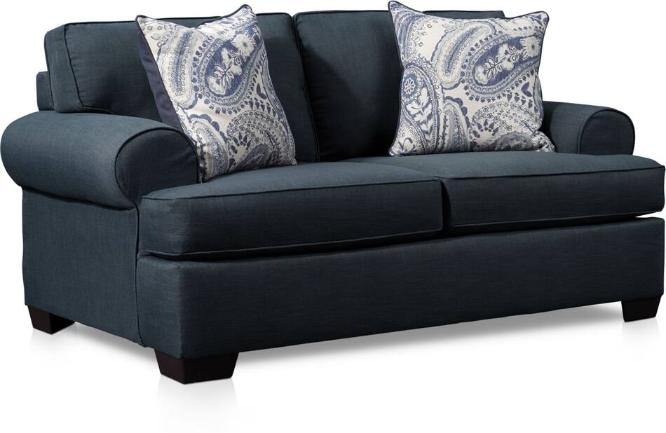 Riley Sofa and Loveseat Set Indigo Value City Furniture