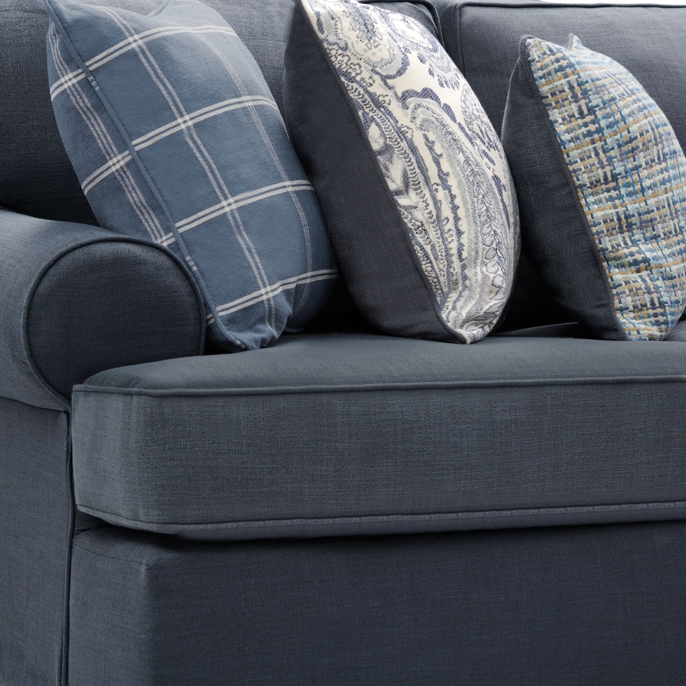 riley blue  pc sectional   