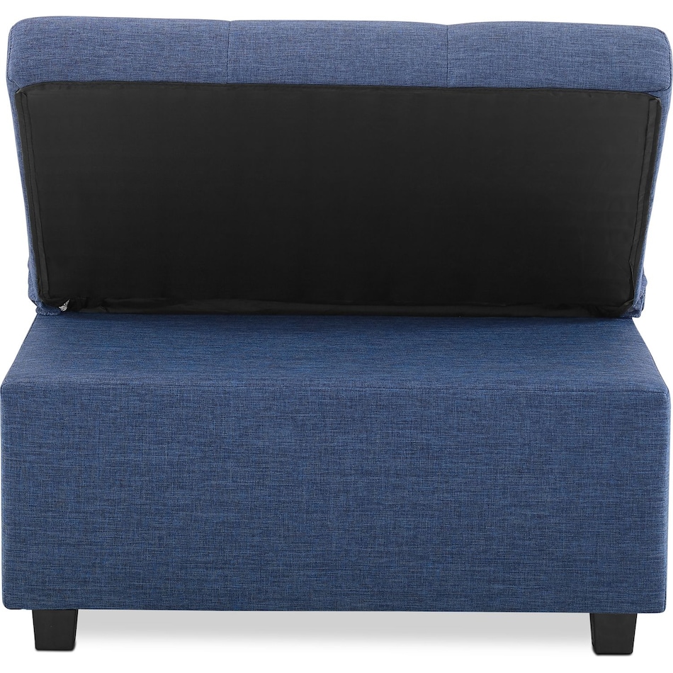 riley blue convertible chair   