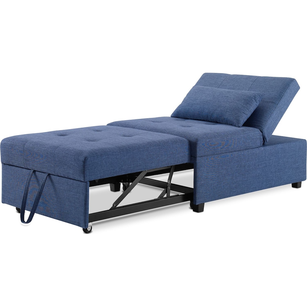 riley blue convertible chair   