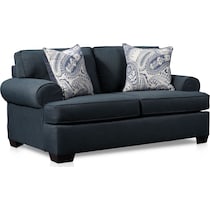 riley blue loveseat   