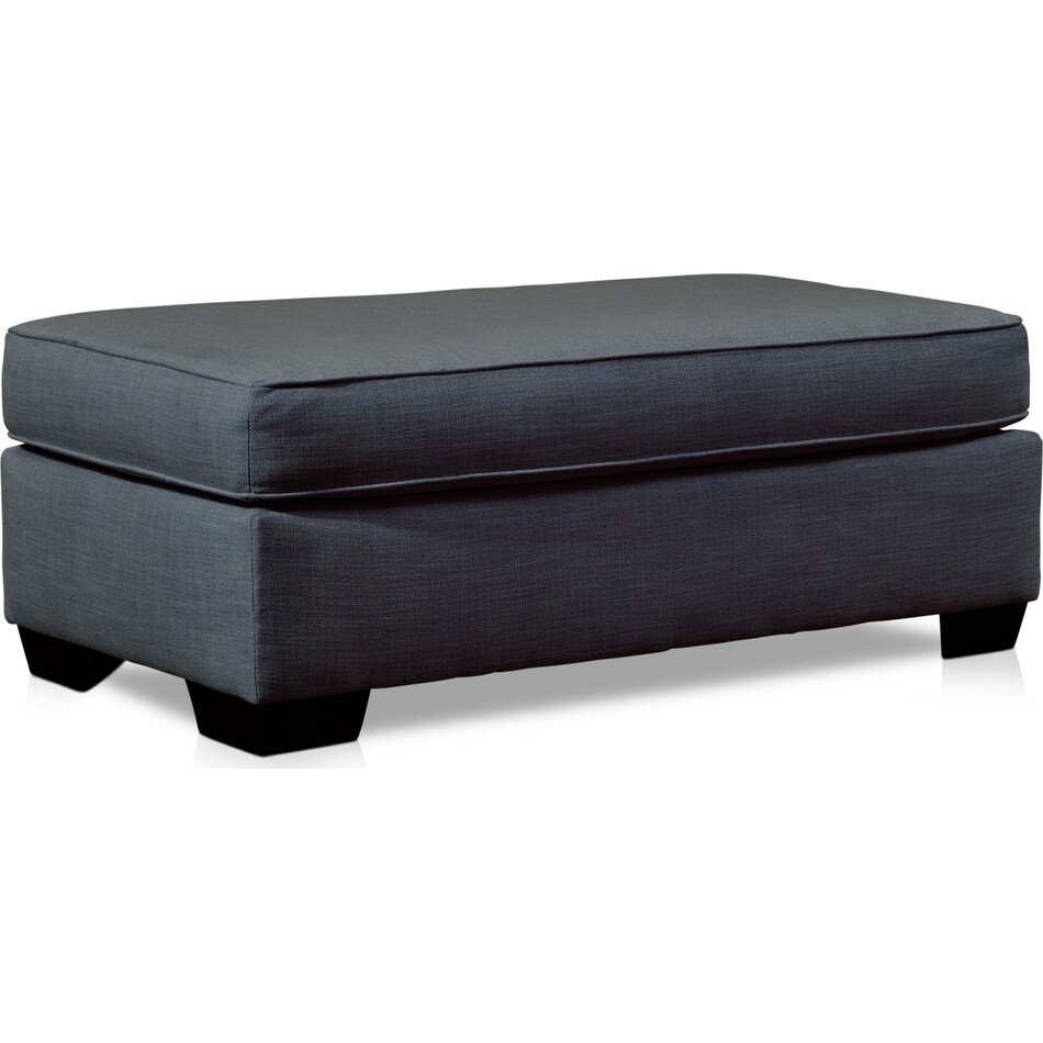 riley blue ottoman   
