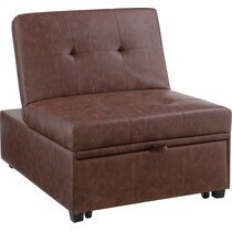 riley dark brown convertible chair   
