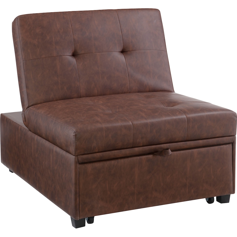 riley dark brown convertible chair   