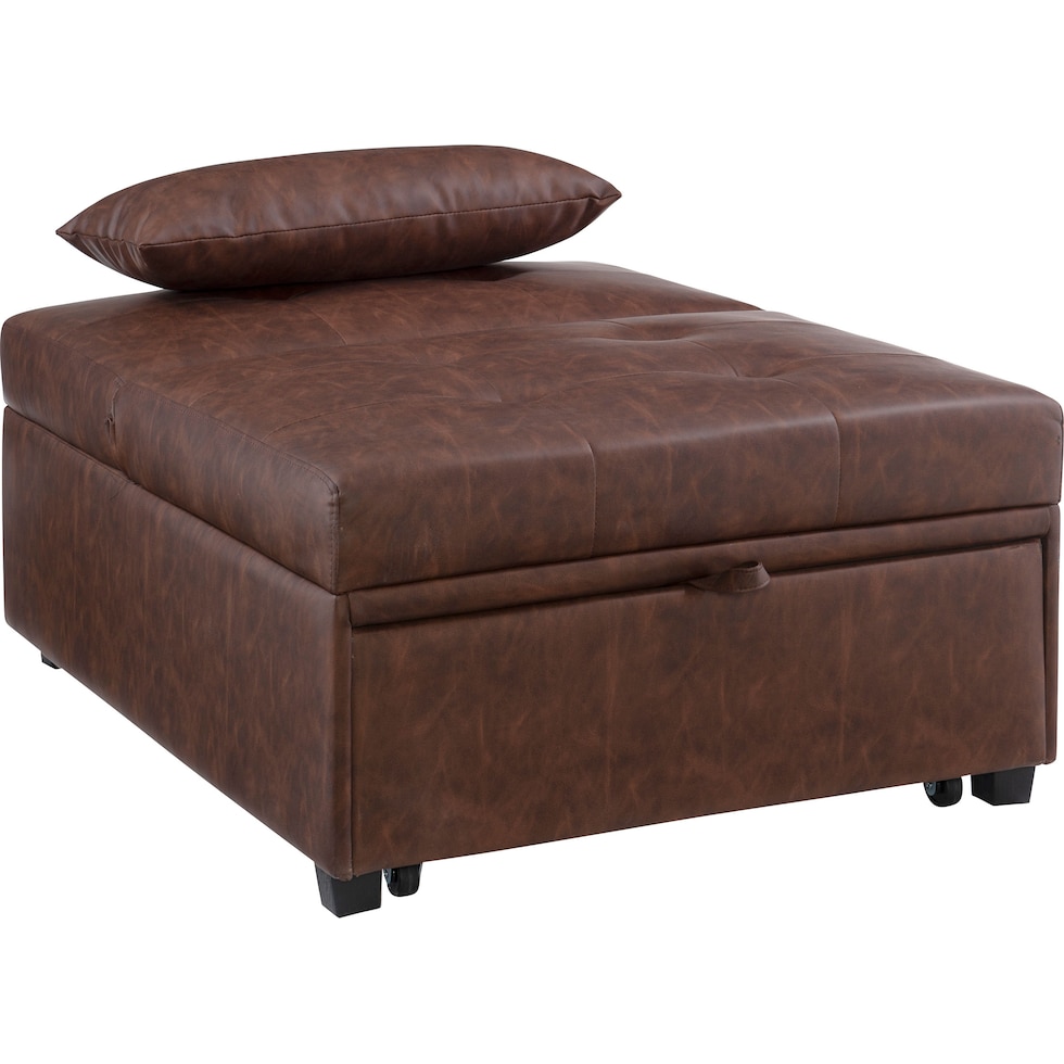 riley dark brown convertible chair   