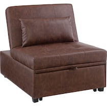riley dark brown convertible chair   