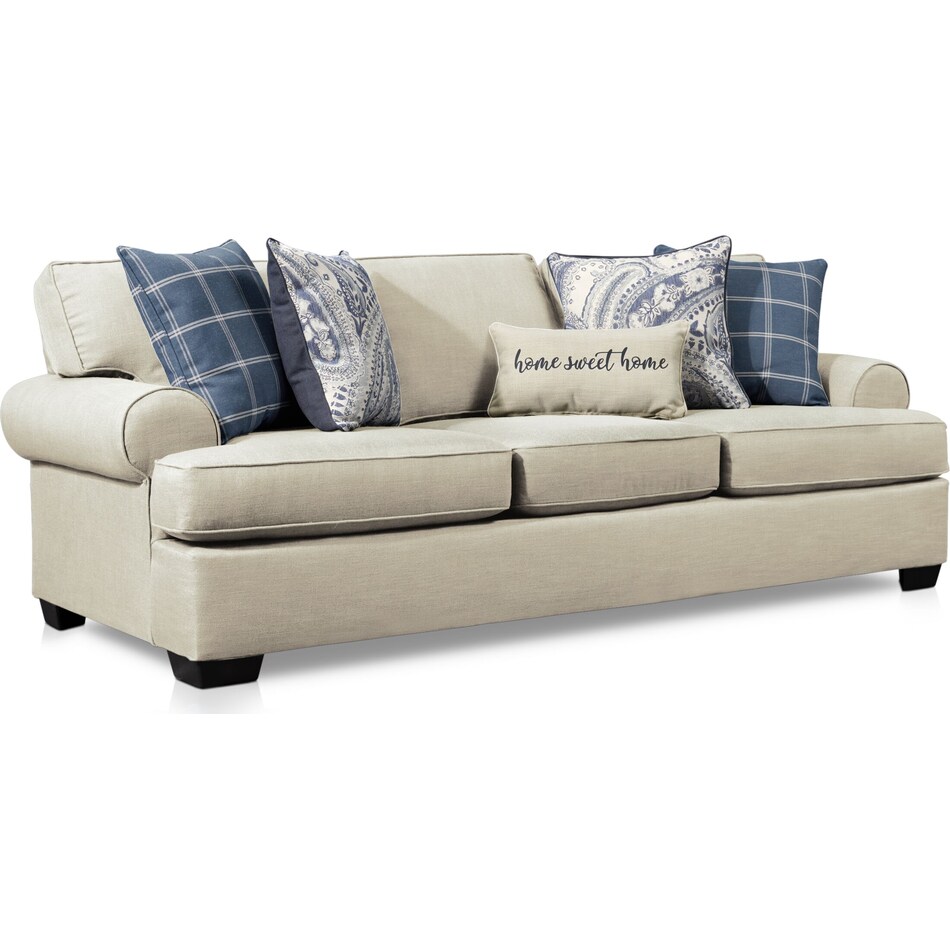 Riley Sofa and Loveseat Set Linen Value City Furniture