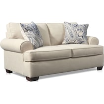 riley light brown loveseat   