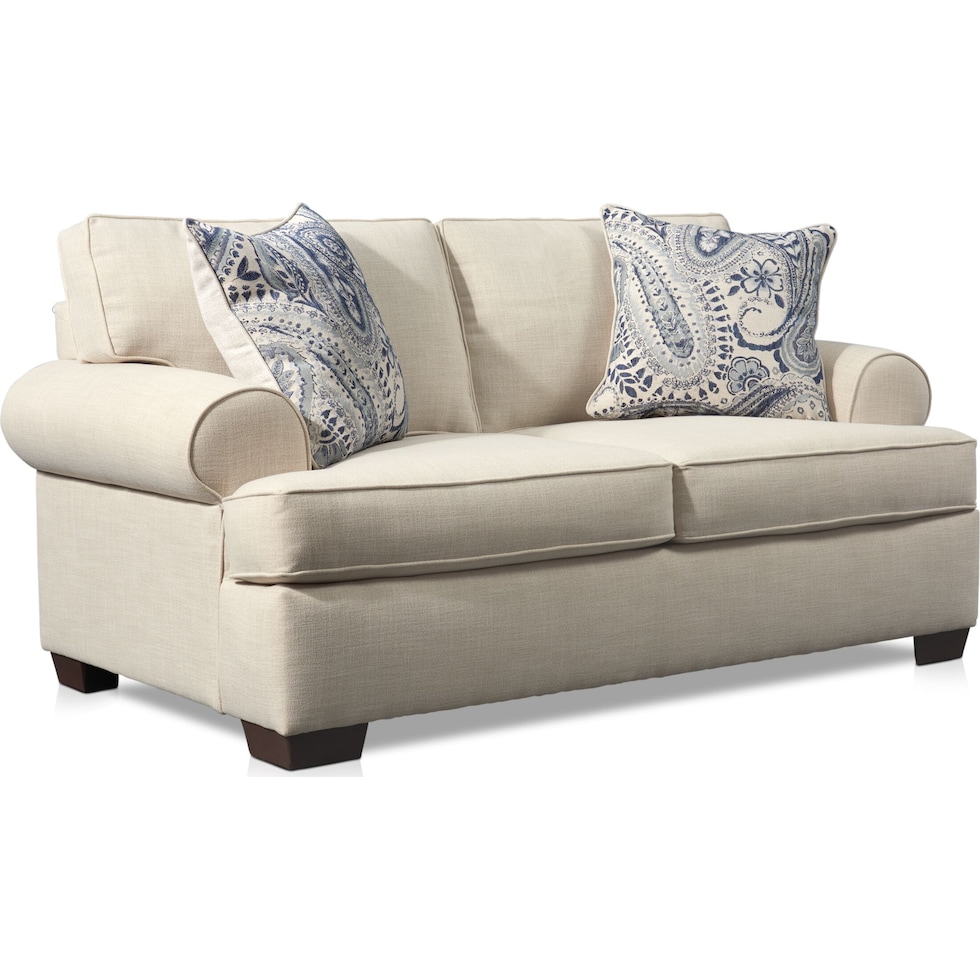 riley light brown loveseat   