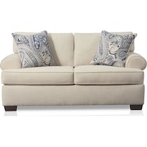 riley light brown loveseat   