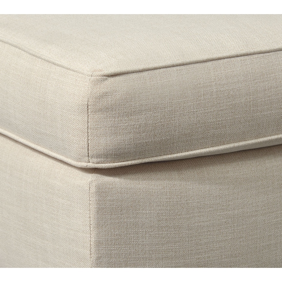 riley light brown ottoman   